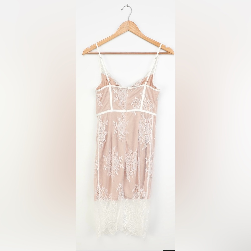 🔥 NWT! LULU’S! Within My Dreams White Lace Bustier Bodycon Midi Dress! - Picture 13 of 14